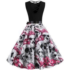 Skull rockabilly dress